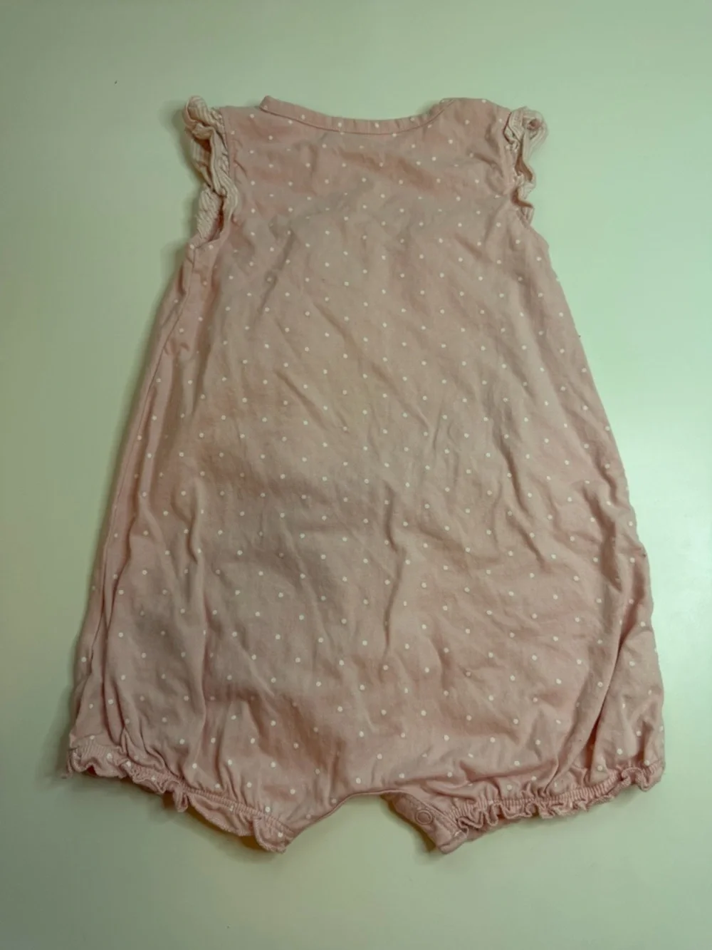 Carter's Pink Polka Dot Heart One-Piece Bodysuit